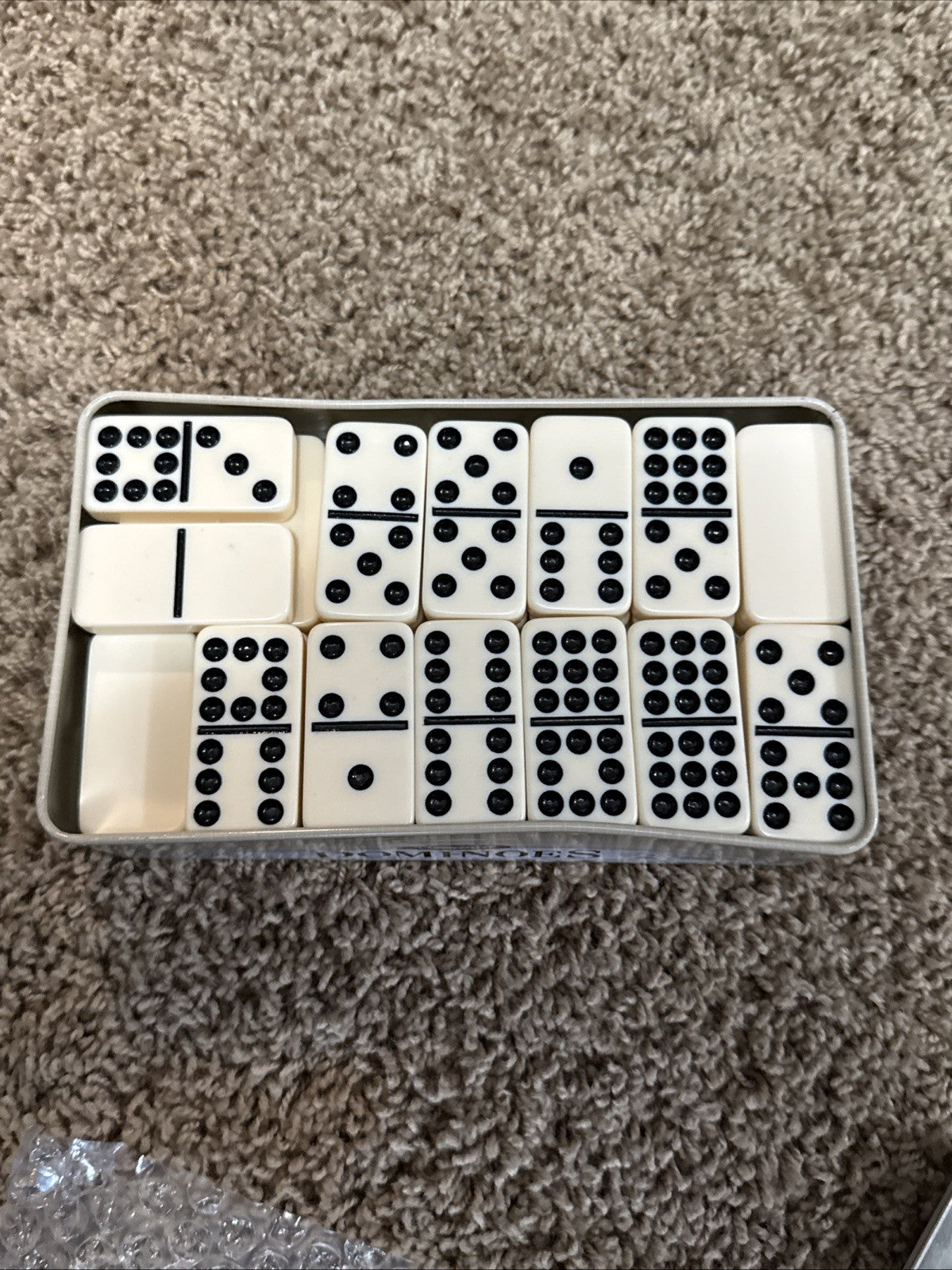 Double Nine Tournament Dominoes Set with Metal Tin Case Original Double 9