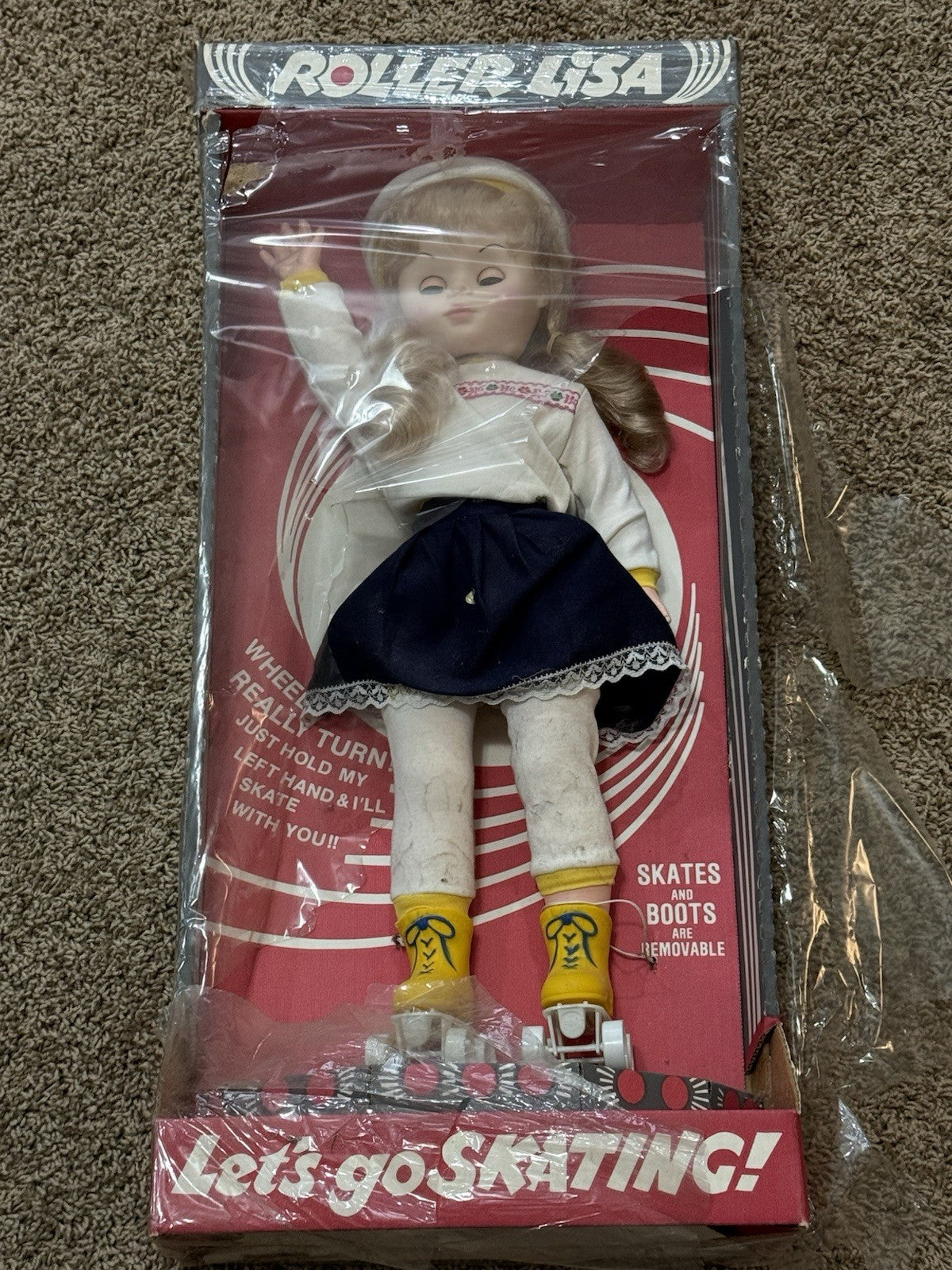 Vintage Roller Skating Lisa Doll 19 Inch Blonde Hair New In Box 1980s