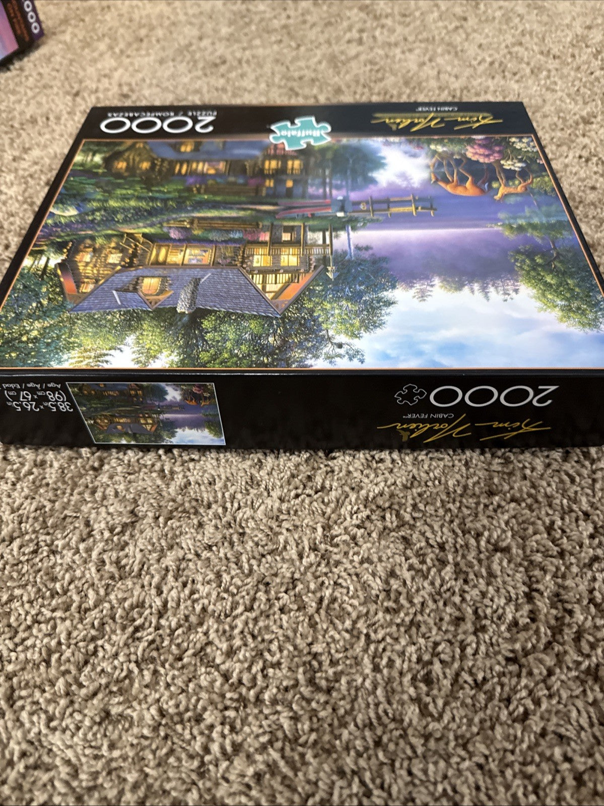 Buffalo Games 2000 Pc Puzzles Mountains on Fire Cabin Fever Kim Norlien Lot of 2