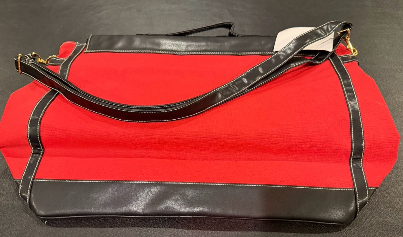 Elizabeth Arden Red Black Canvas Tote Bag Cosmetic Travel Shopper Gift Tag