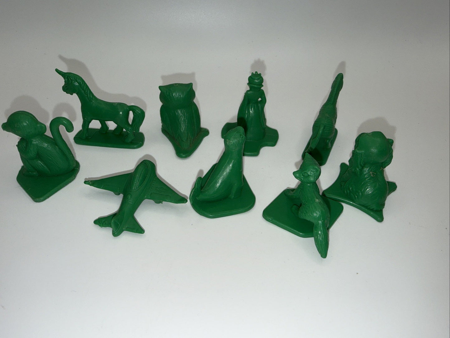 Vintage Tupperware Busy Blocks Figures Green 1970s Toy Lot 9pc