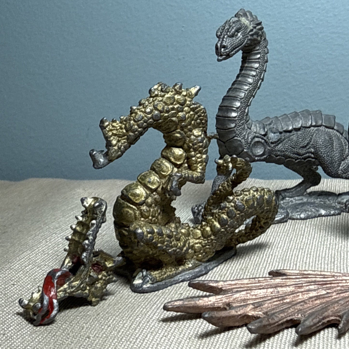 Vintage D&D Metal Miniatures Dragon & Sea Serpent Lot (1970s–80s)