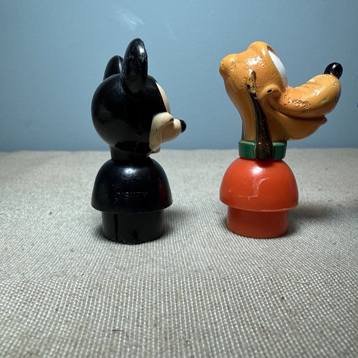 Vintage ILLCO Disney Little People Mickey Pluto Donald Lot
