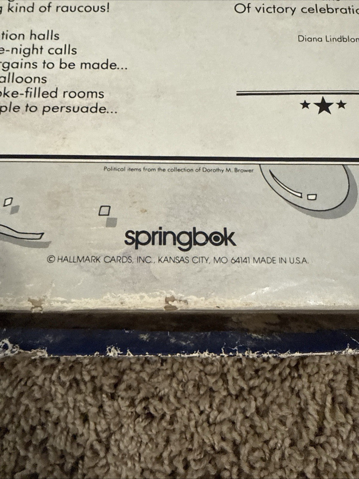 Vintage 1984 Springbok Pick A Winner Presidential Campaign 500 Pc Puzzle Used