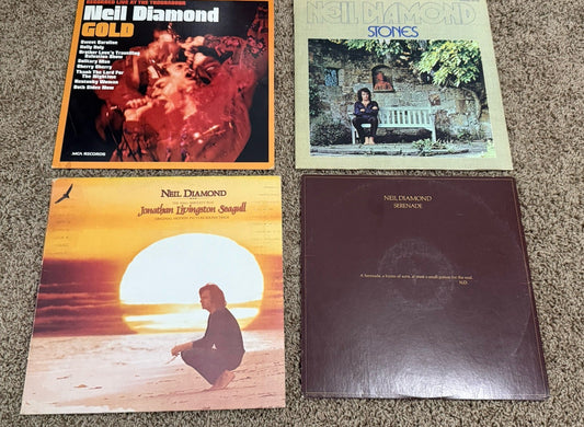 Neil Diamond Vinyl LP Lot 4 Stones Gold Seagull Serenade Vintage Records 1970s