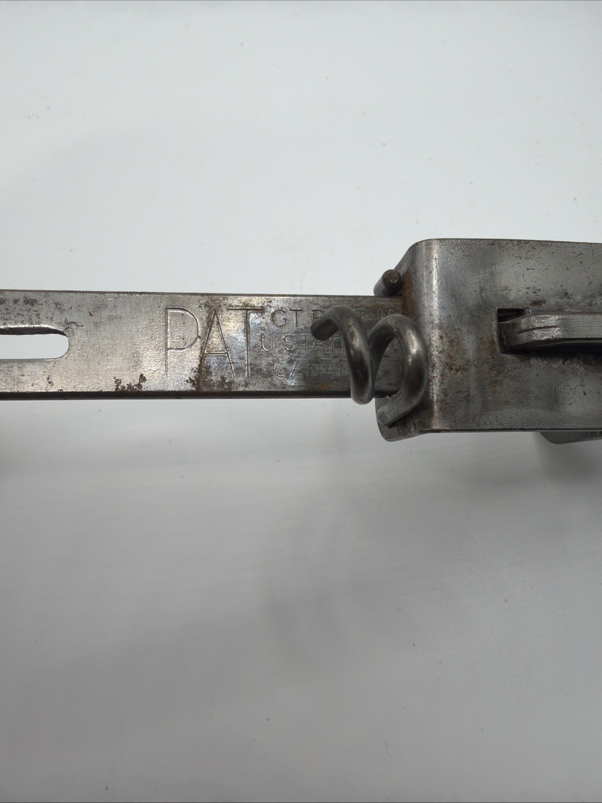 Antique Rug Hooking Tool Machine Wooden Handle 1920s