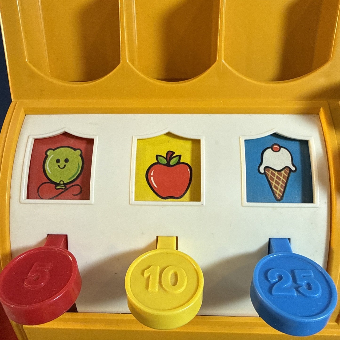 Vintage 1974 Fisher Price Cash Register Complete Coins Money Pretend Play Works