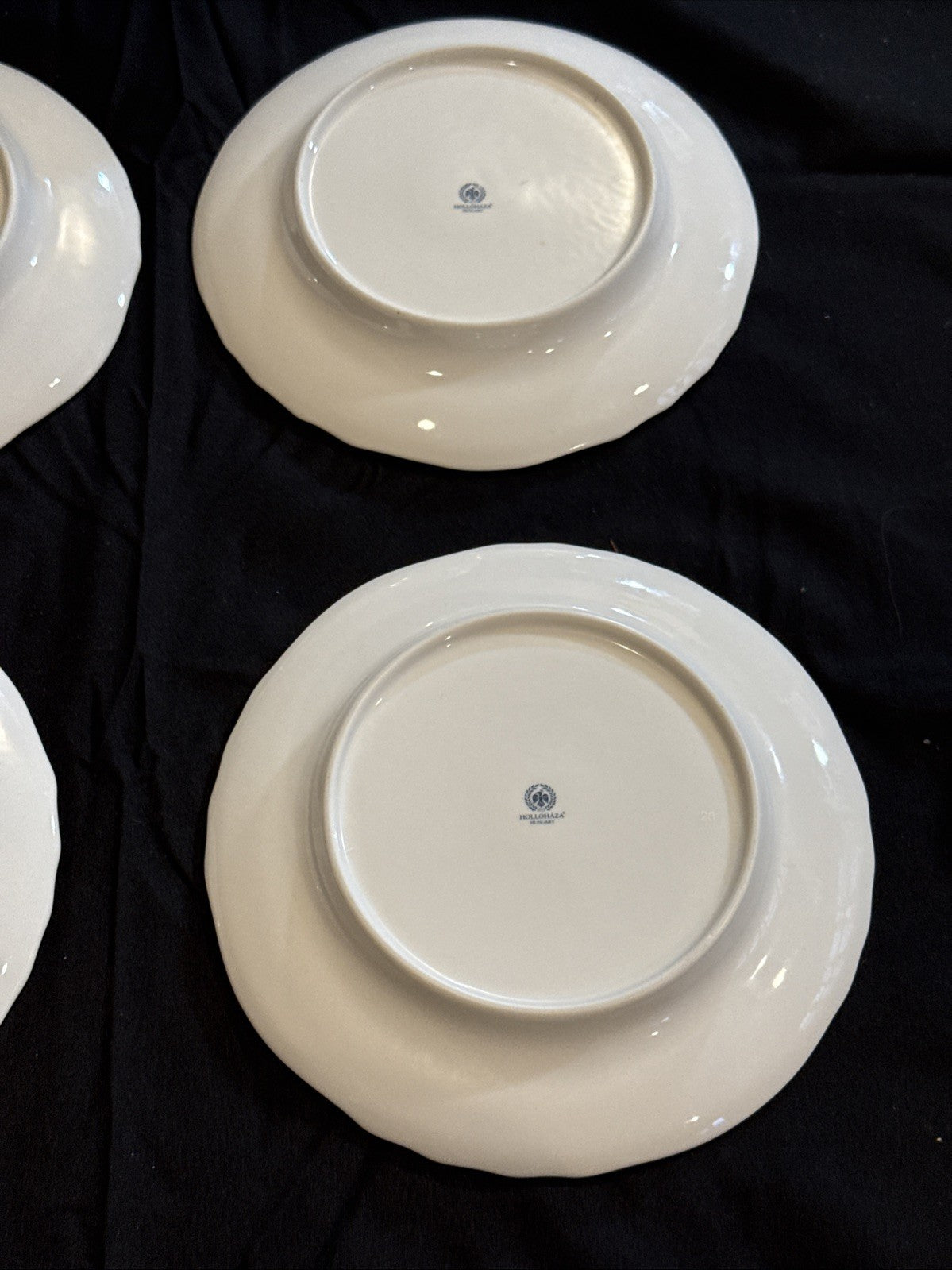 Hollóházi Henriett Pattern Cake Plate Set of 6 w/Matching Serving Tray Hungary