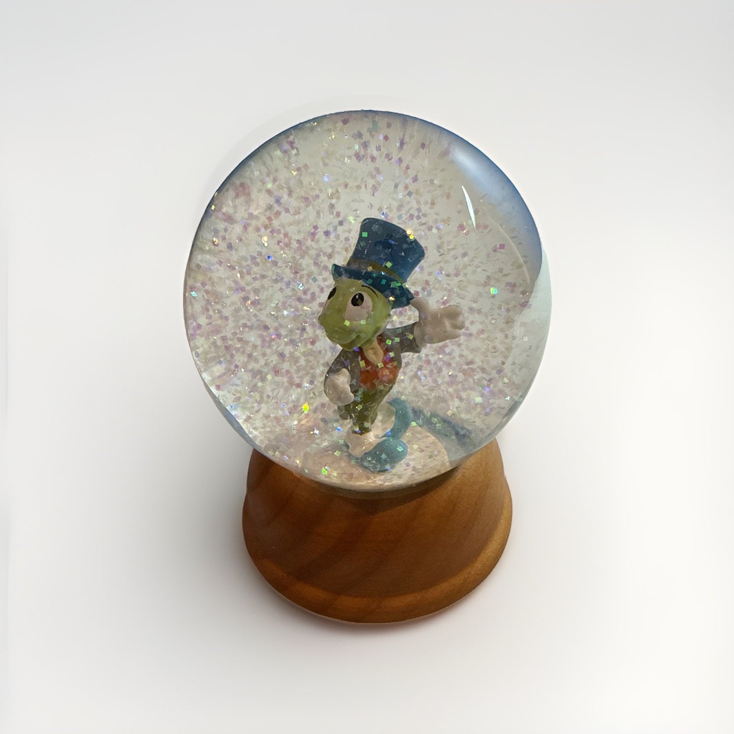 First Limited Edition Disney Crystal Snow Globe Jiminy Cricket Pinocchio Vintage