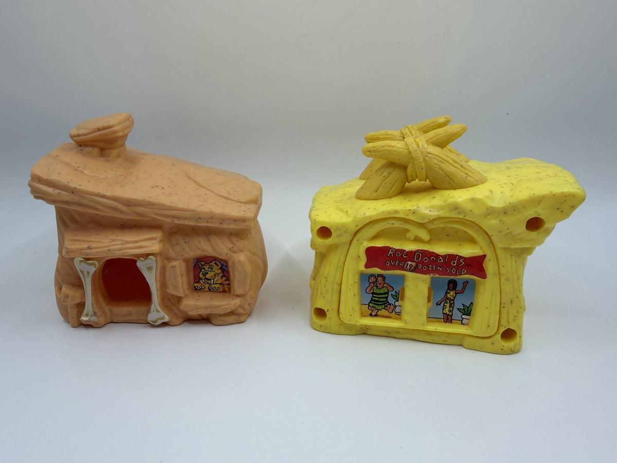 Vintage Flintstones McDonalds Toy Lot Houses Playsets Vehicles Figures Complete