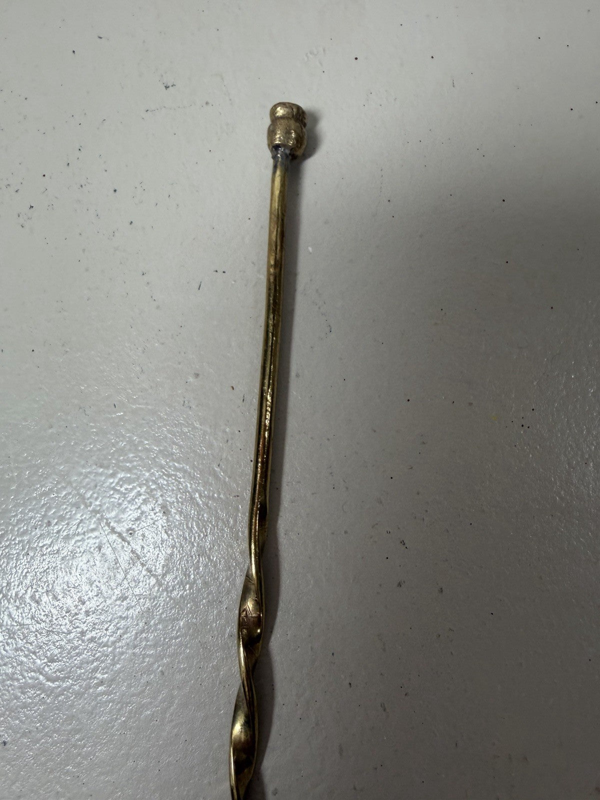 Vintage Solid Brass Wall Mount Match Holder Box Long Handle Candle Snuffer 12"