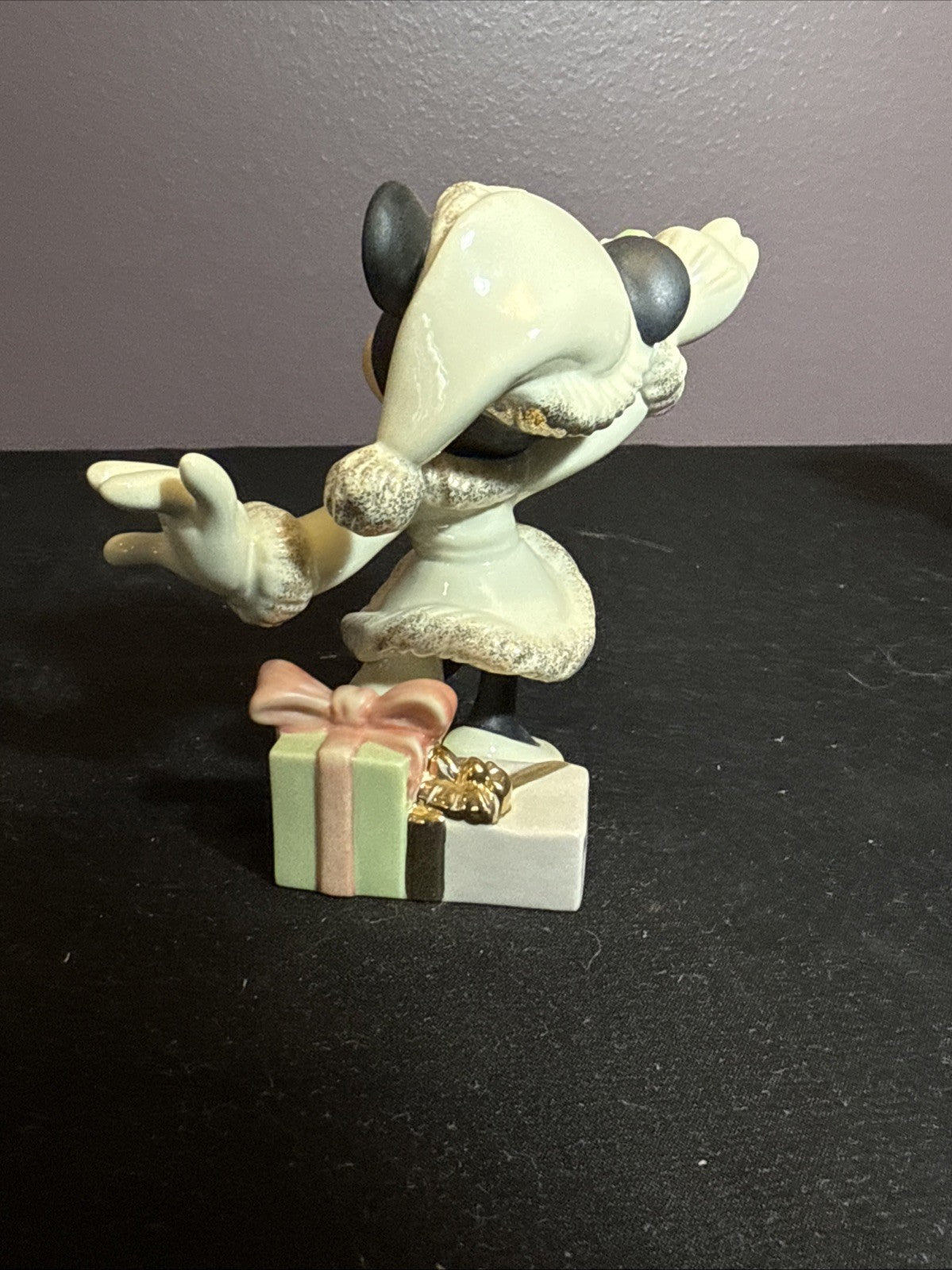 Lenox Disney Figurines Set Mickey Minnie Pluto Holiday 24K Gold No Box No COA