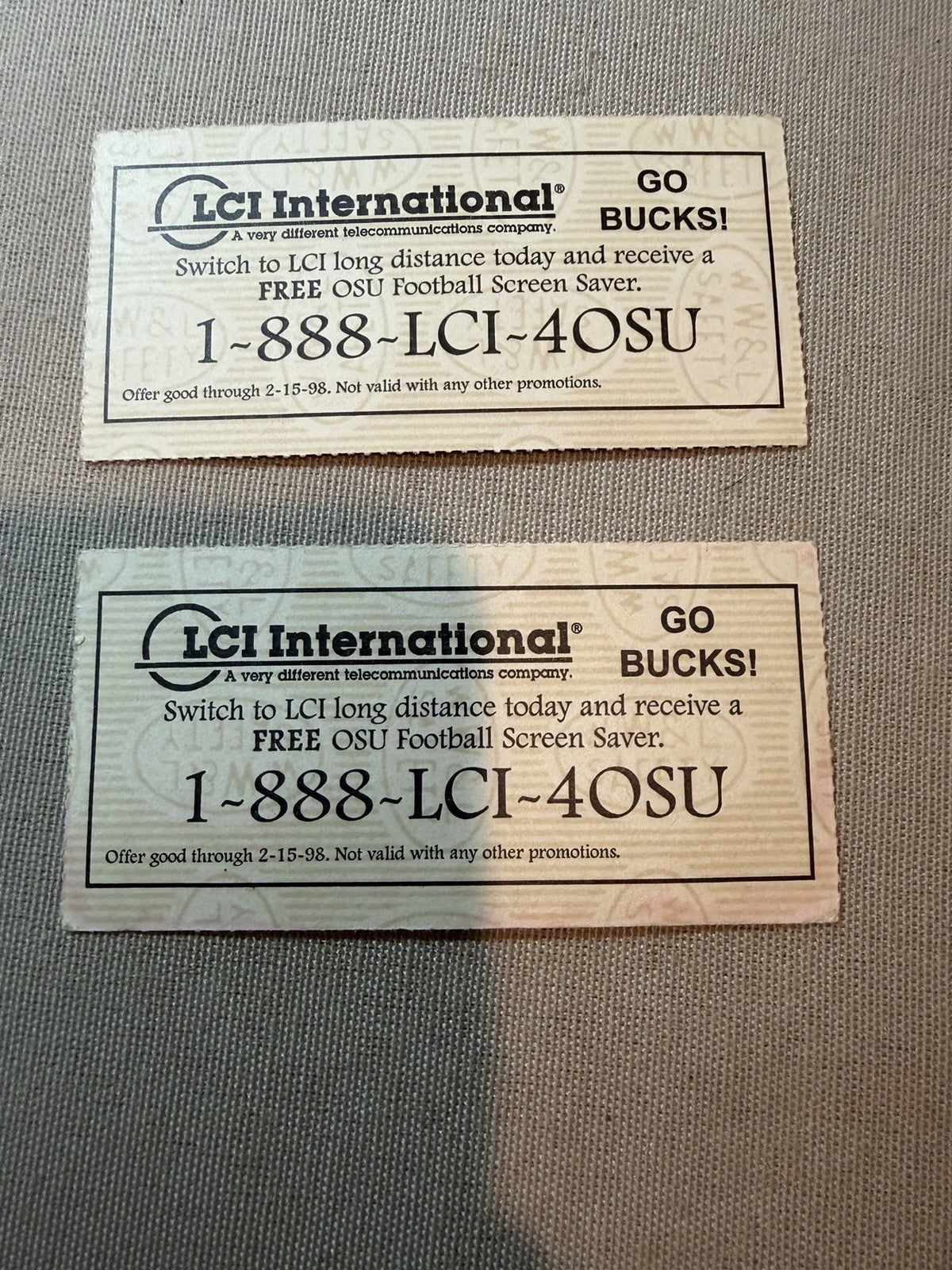 1997 Ohio State Football Ticket Stub Lot Northwestern Illinois Cooper Era