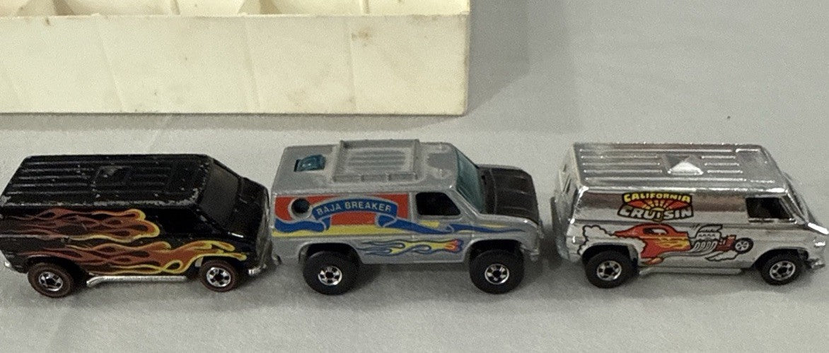 Vintage Hot Wheels Custom Van Lot 3 California Cruisin Baja Breaker