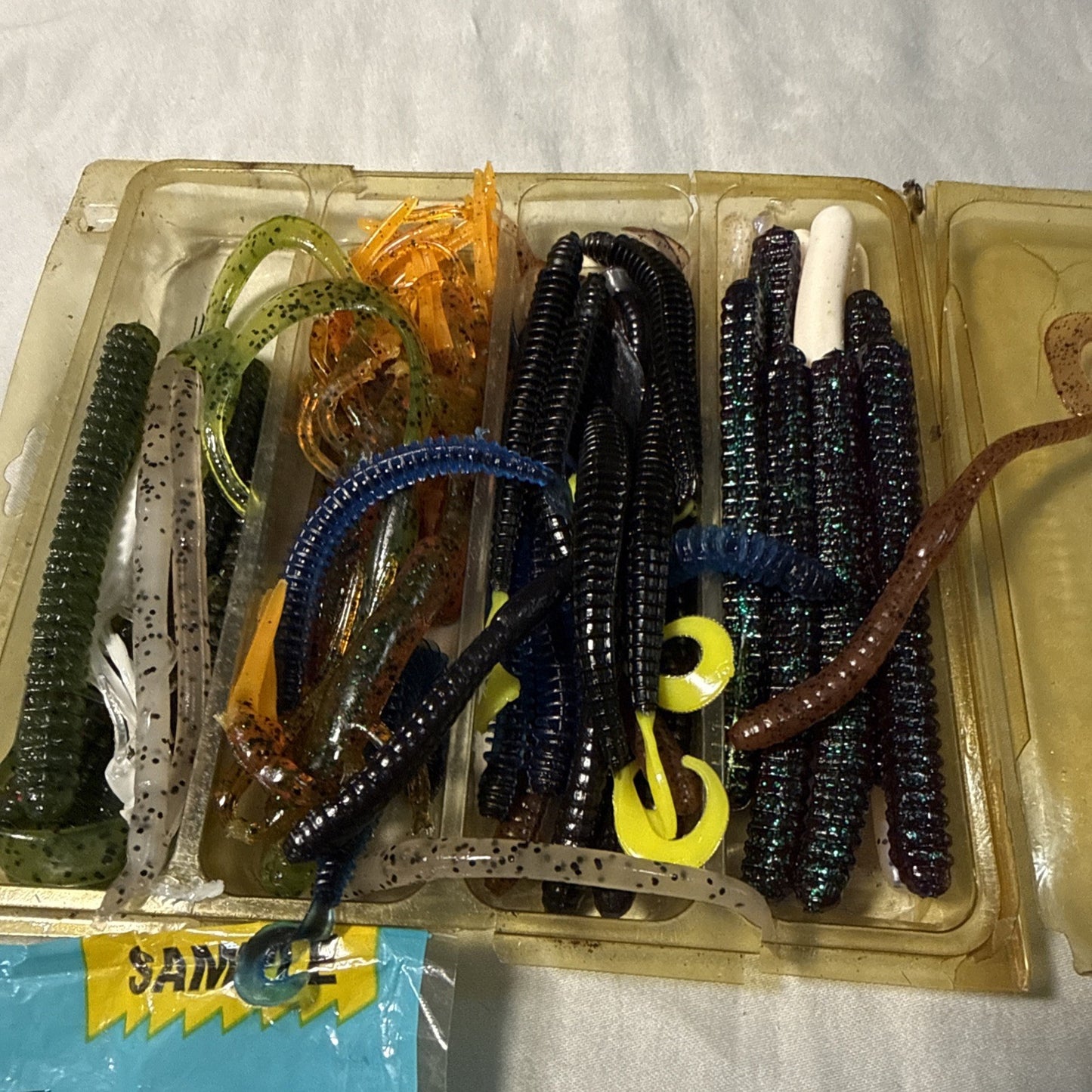 Lot of 11 Fishing Soft Plastic Worms Powerboat Assault Softbait