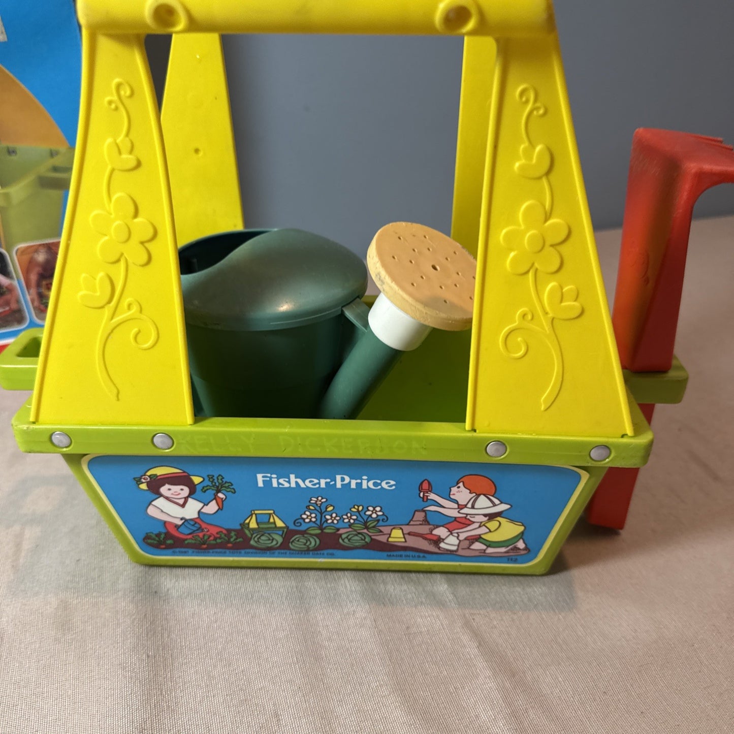 Vintage 1981 Fisher Price Garden Set 112 Playset Box Incomplete Replacement Part