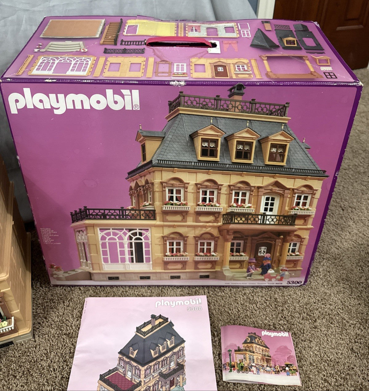 Vintage Playmobil 5300 Victorian Mansion 98% Complete+ 9 Partial Sets with Box
