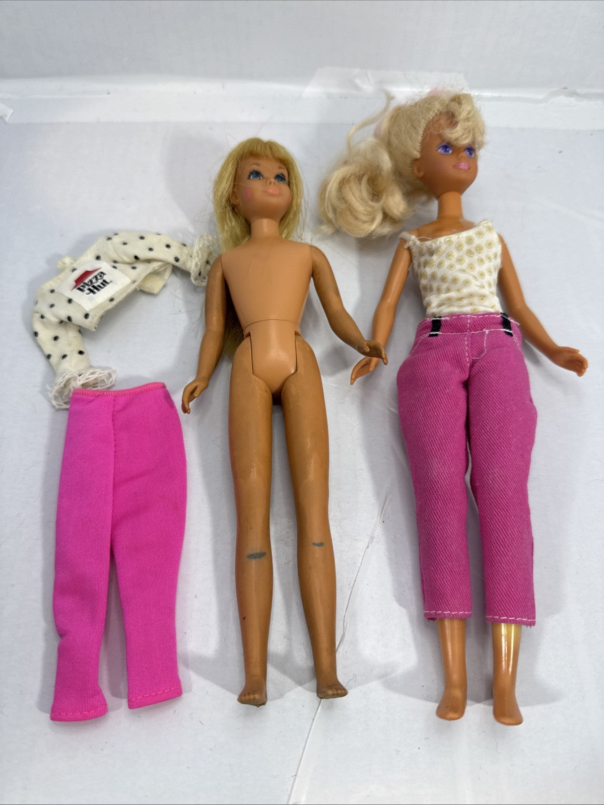 Vintage Skipper Doll Lot 1967 1980s Barbie Pizza Hut Shirt Mattel