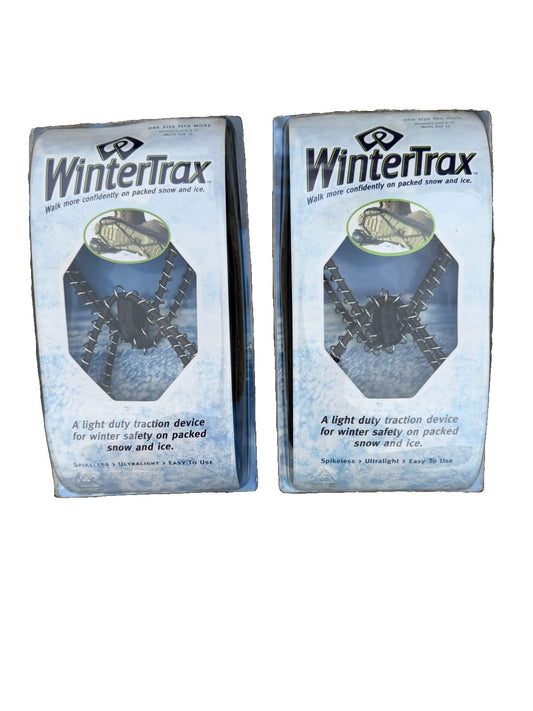 WinterTrax Ice Traction Cleats Lot 2 Shoe Grips Snow Spikes One Size New Sealed