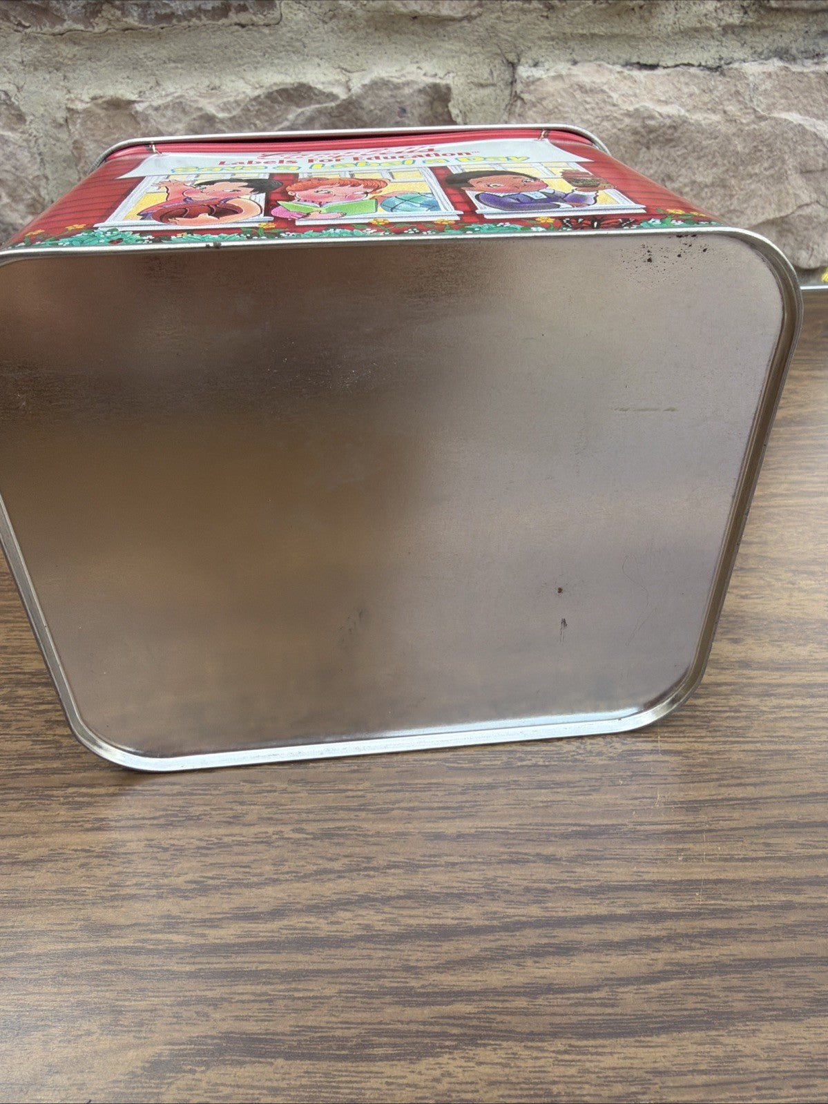 Vintage Campbell Soup Schoolhouse Tin Save A Label Day 1998