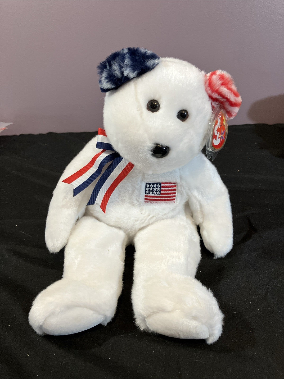 Ty Large Plush Beanie Buddy - America the White Bear