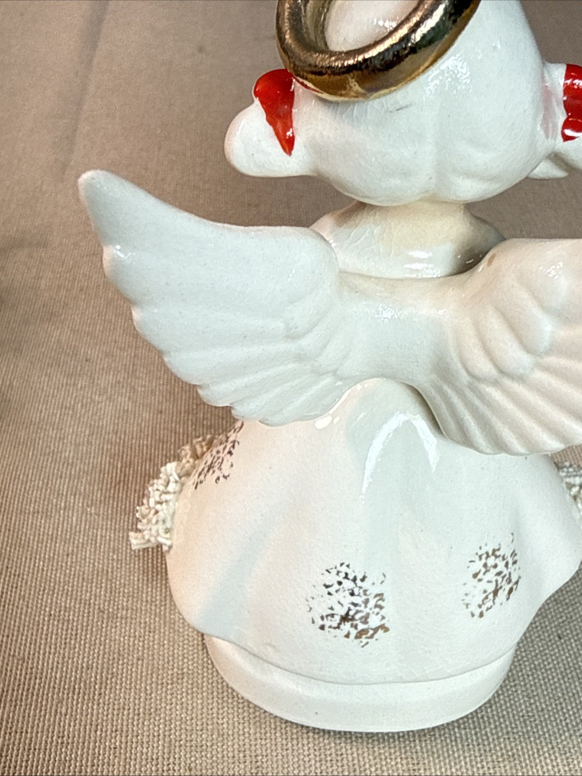 Vintage December Birthday Angel Girl Figurine Japan MB Daniels Highmount 4.5"