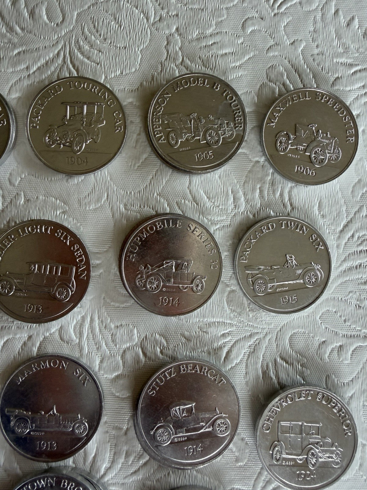 Vintage Sunoco DX Antique Car Coin Series 1 Complete 25 Token Set 1968 Gas Oil