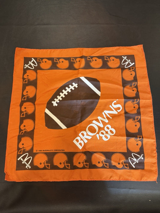 Vintage Cleveland Browns McDonalds 1988 Bandana Orange Helmet Football NFL Fan