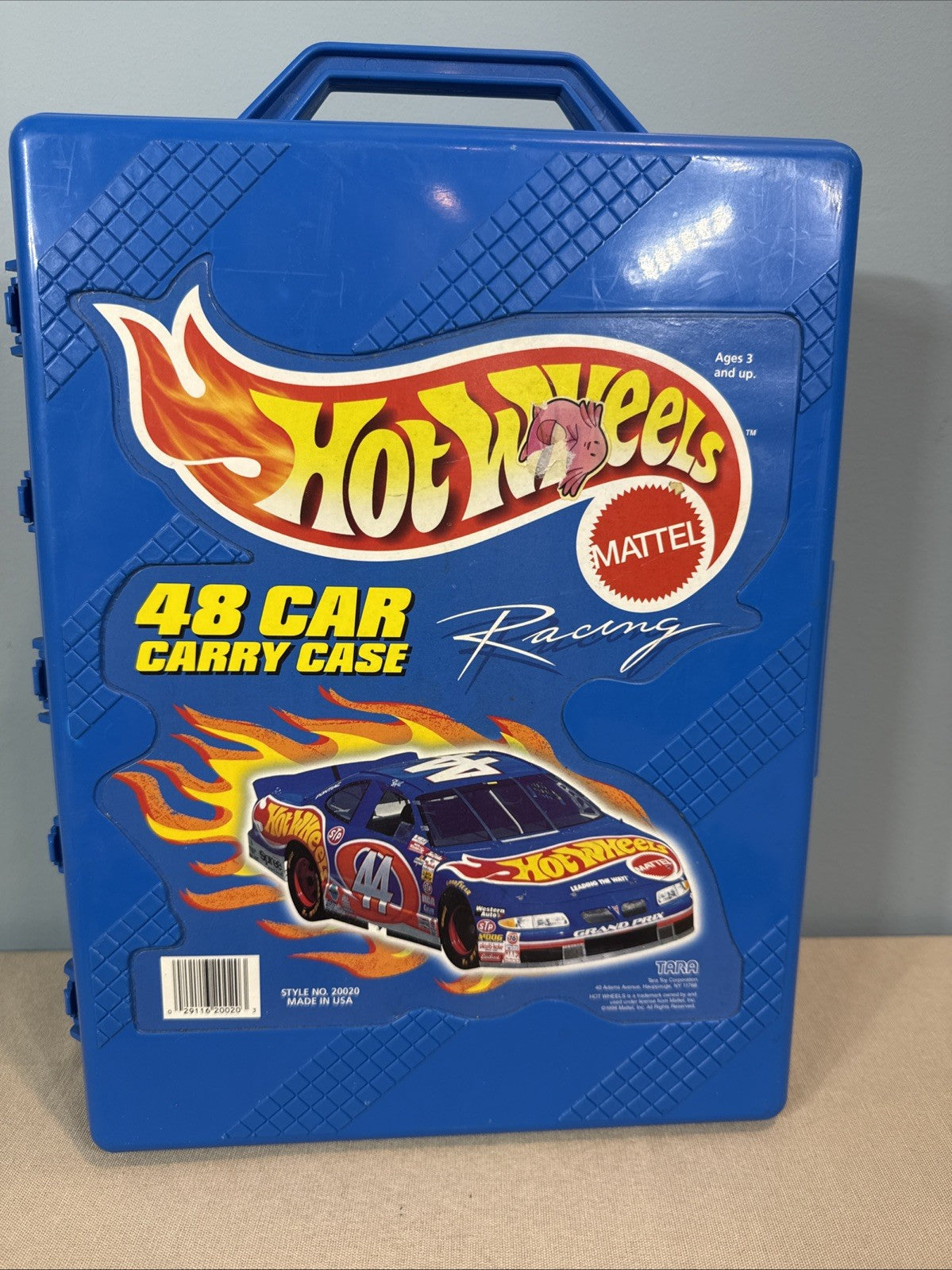 Vintage 1998 Hot Wheels 48 Car Blue Collector Case with 43 Diecast Cars 2000s