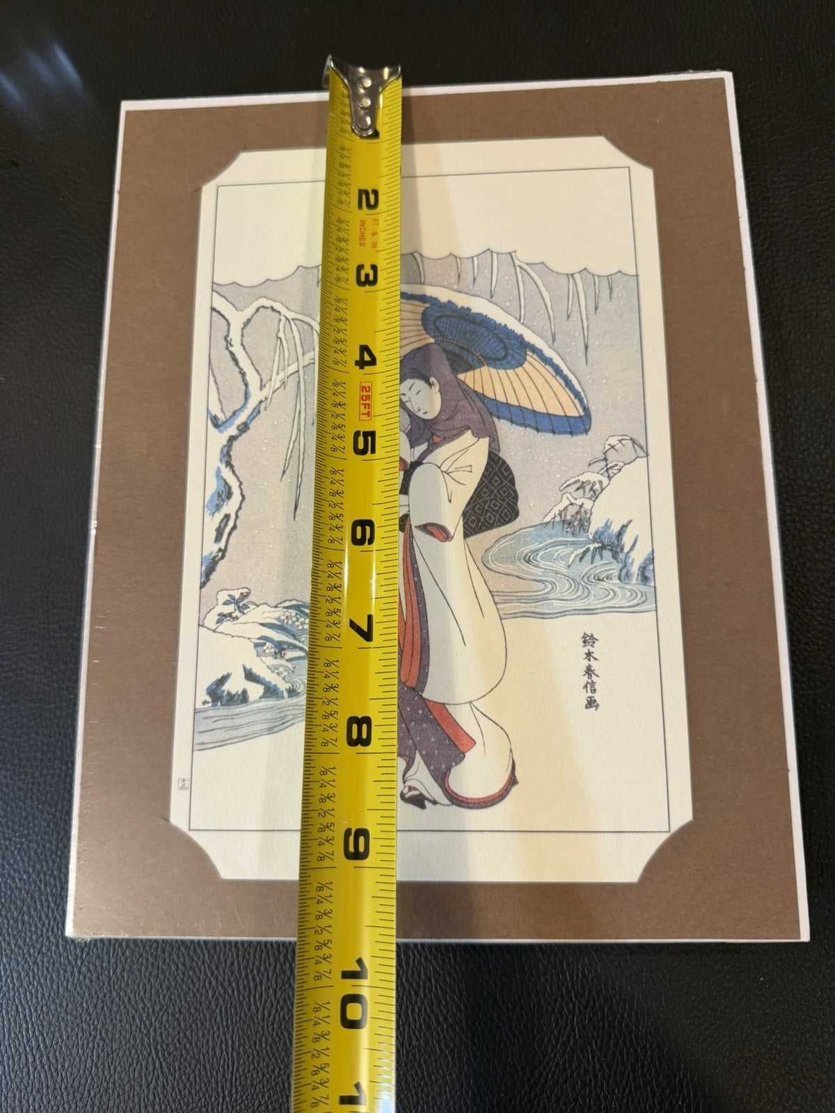 Vintage Japanese Woodblock Print Cards Bijin Geisha Mounted Lot 9 Framed 8x10