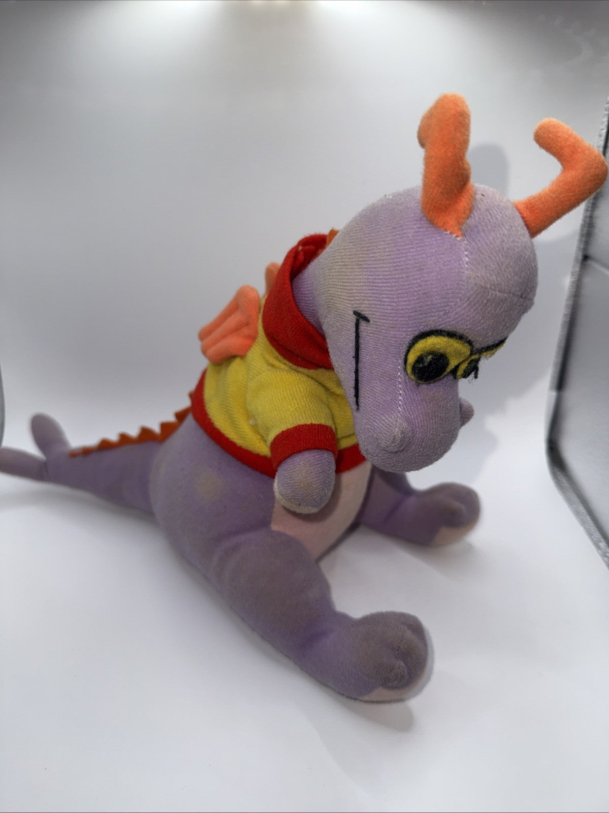 Vintage 1982 Walt Disney Figment Purple Dragon Plush 11" Well Loved