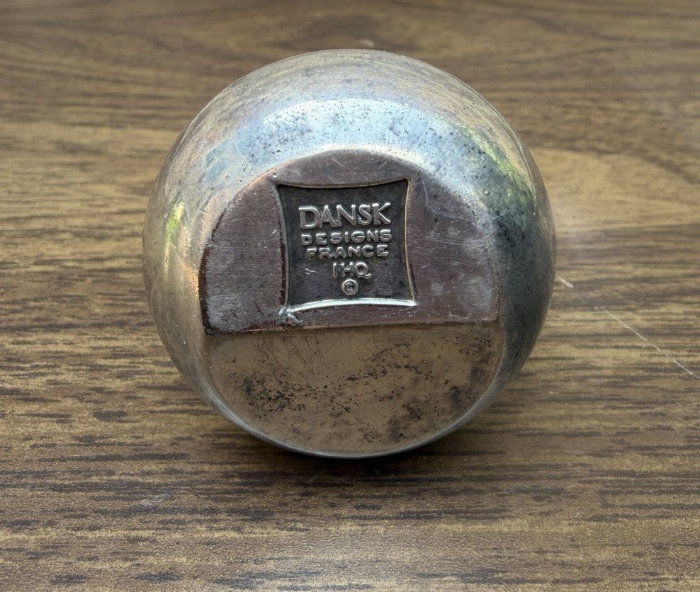 Vintage Dansk IHQ France Silver Plate Onion Bud Vase Candle Holder