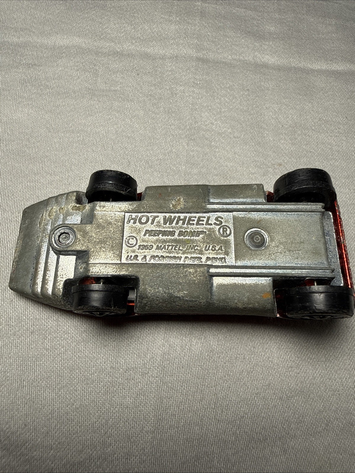 Vintage 1969 Hot Wheels Redline Peeping Bomb Red Hong Kong