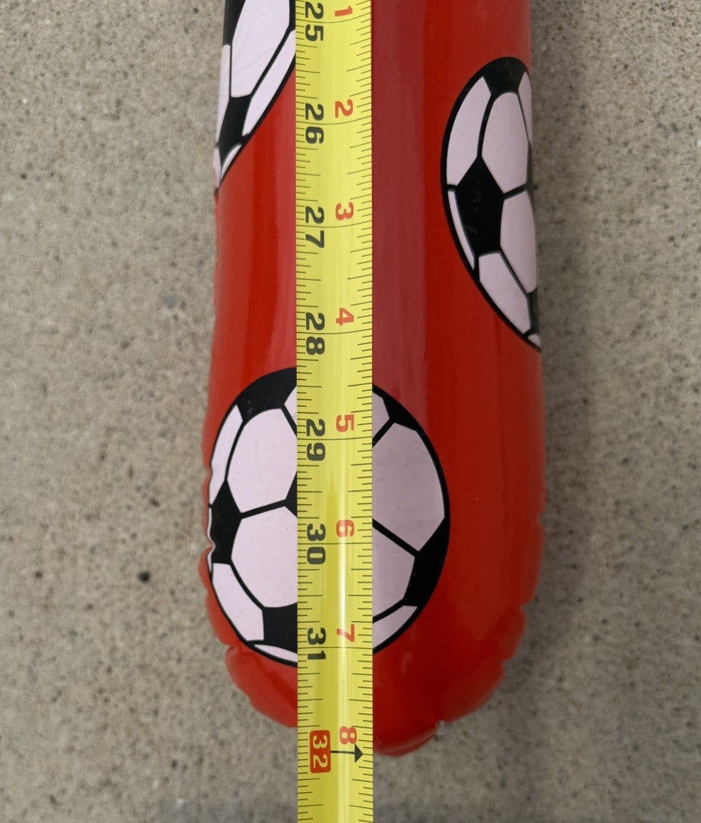 Inflatable Soccer Hammer Squeaker Blow Up Toy 33 Inch Red Novelty Party Favor