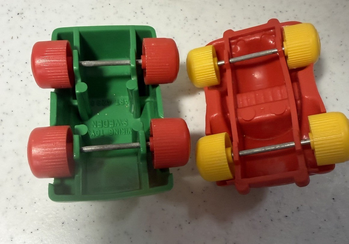Vintage Viking Toys Sweden Disney Cars Mickey Goofy McDonalds Toy Car Lot of 2