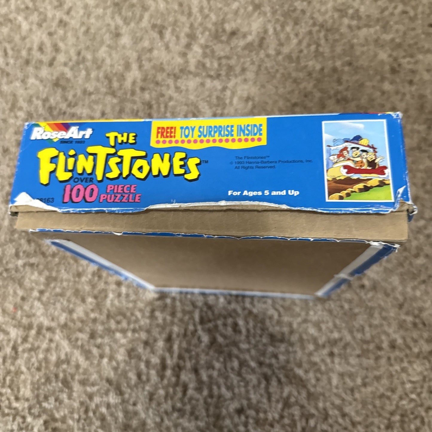 Vintage 1993 Rose Art The Flintstones 100 Piece Puzzle Fred Barney Wilma Betty