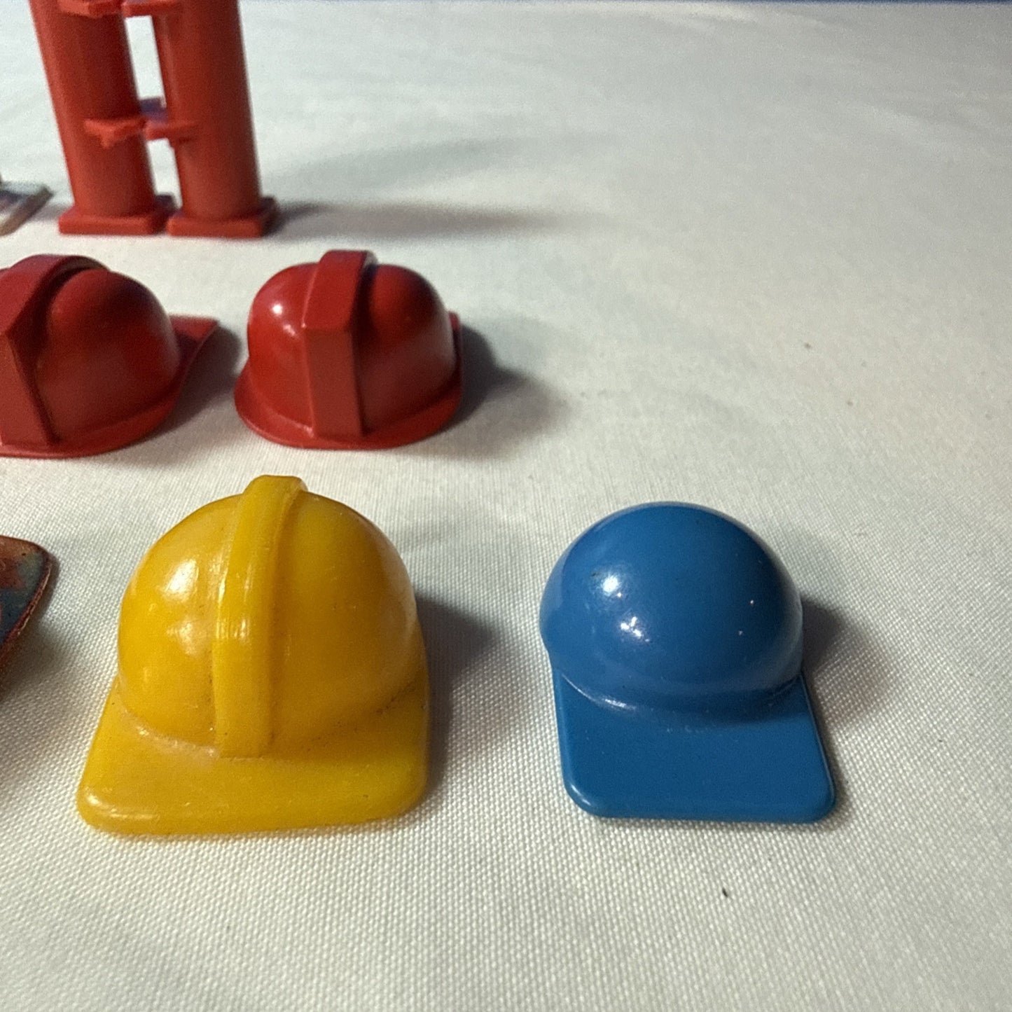 Vintage Playmobil Firefighter Construction Helmets Tools Accessories Lot 1970s