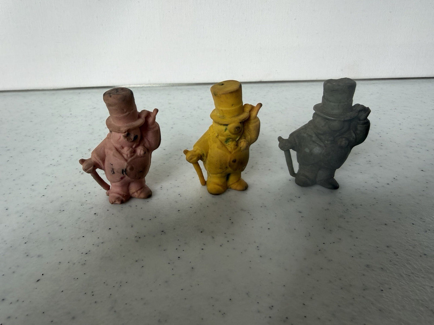 Vintage 1970s-90s Novelty Eraser Lot: W.C. Fritos, Monkeys, Jets & More