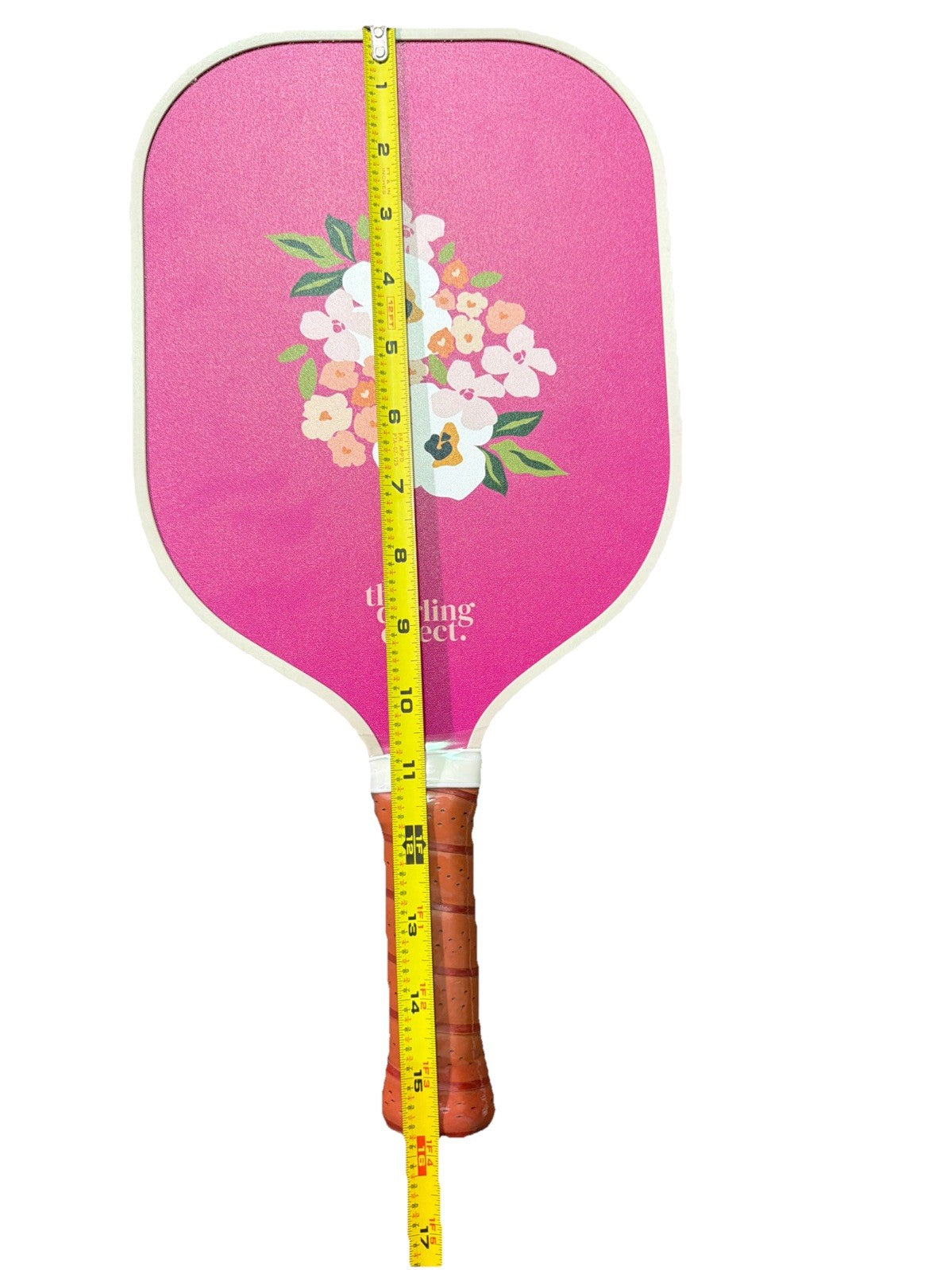 Pickleball Paddle Darling Effect Floral Pink Flower Design