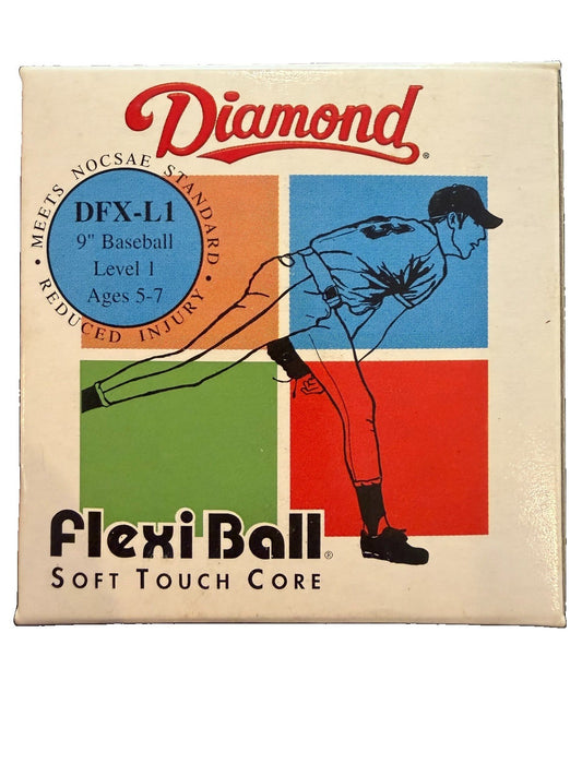 Diamond DFX-L1 Flexi Ball 9" Level 1 Little League Tee Ball Baseball NEW