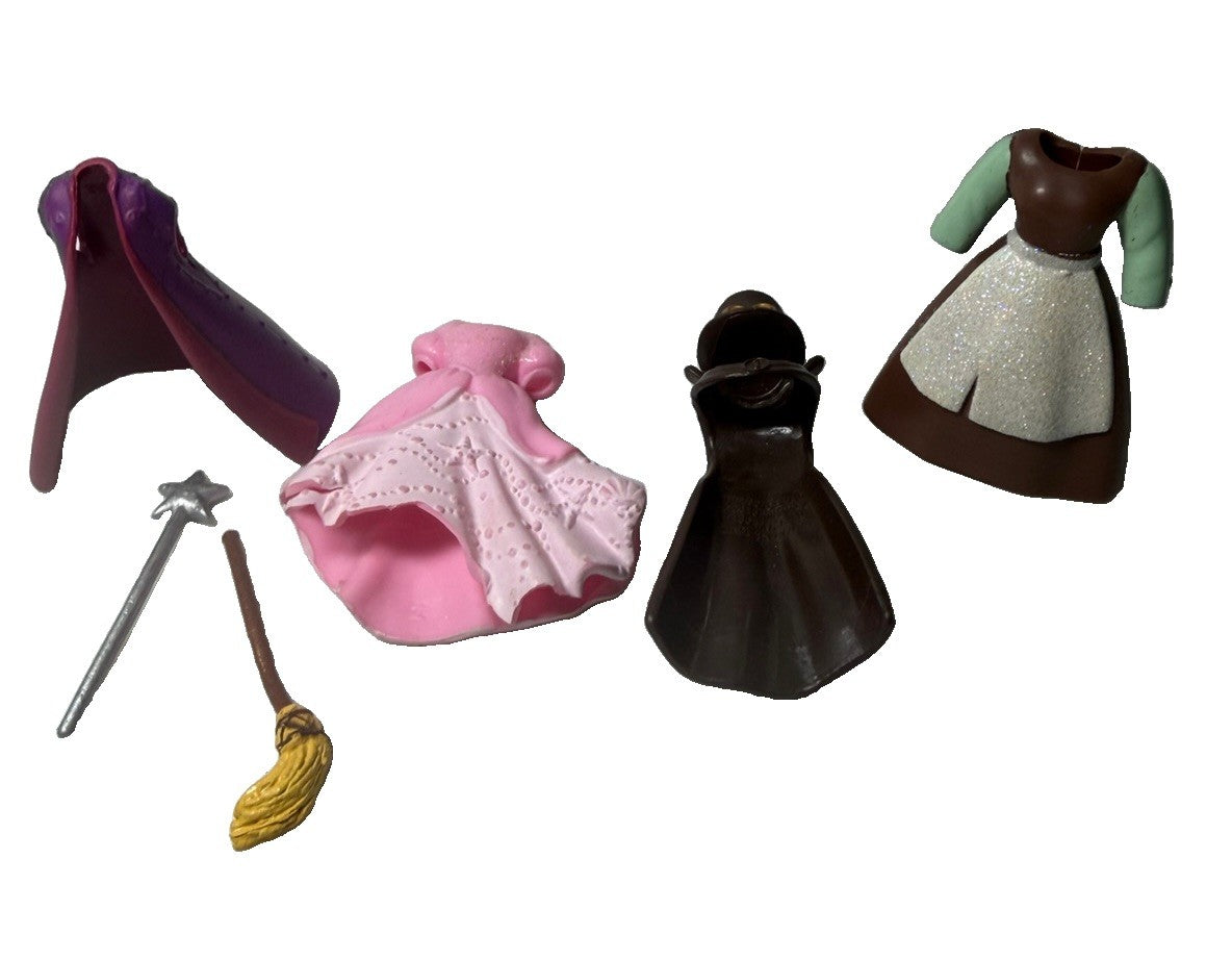 Disney Princess Magiclip Cinderella Doll Dress Cape Wand Accessories Lot Mattel