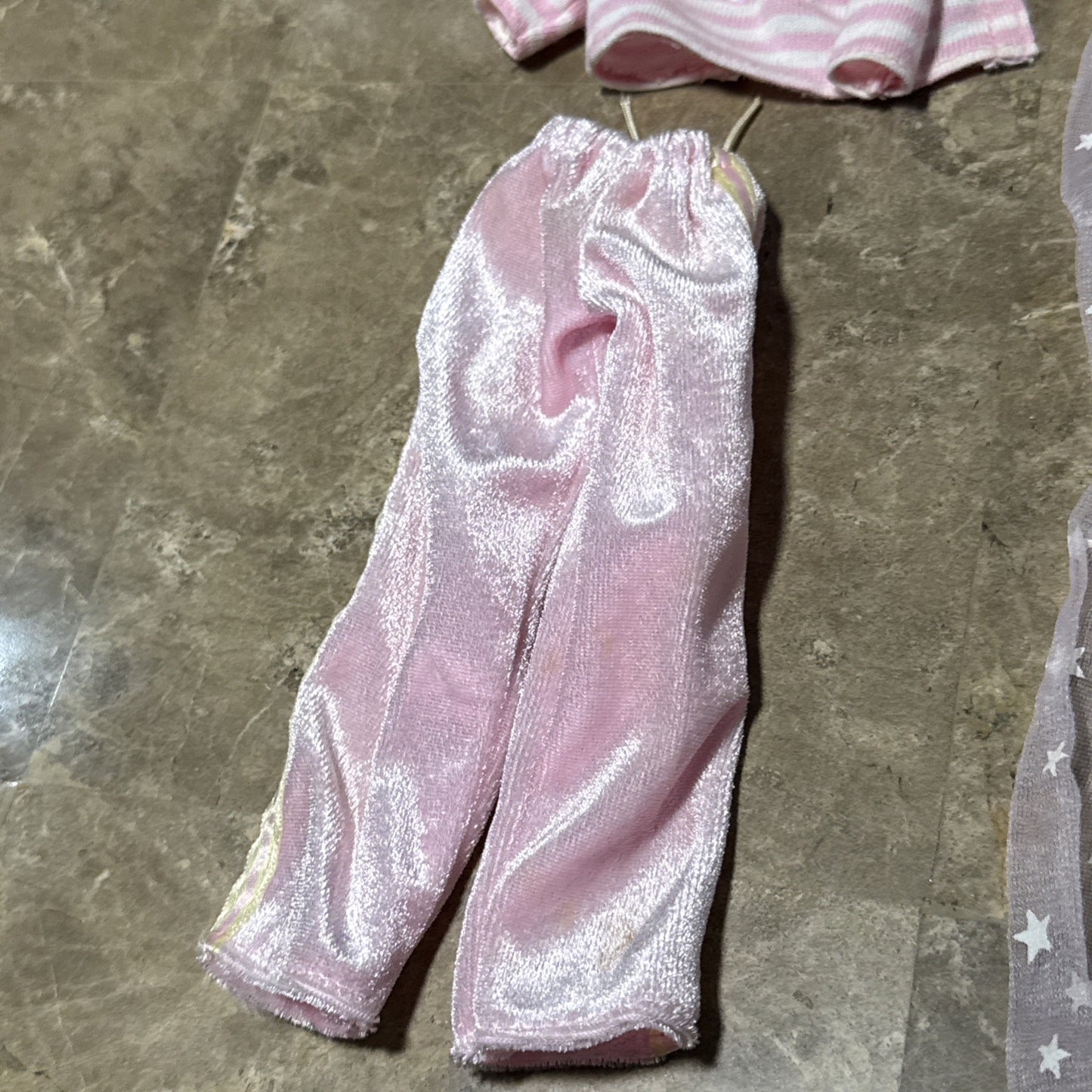 Vintage Barbie Bedtime Baby Pajama Set 2000 Star Canopy Outfit