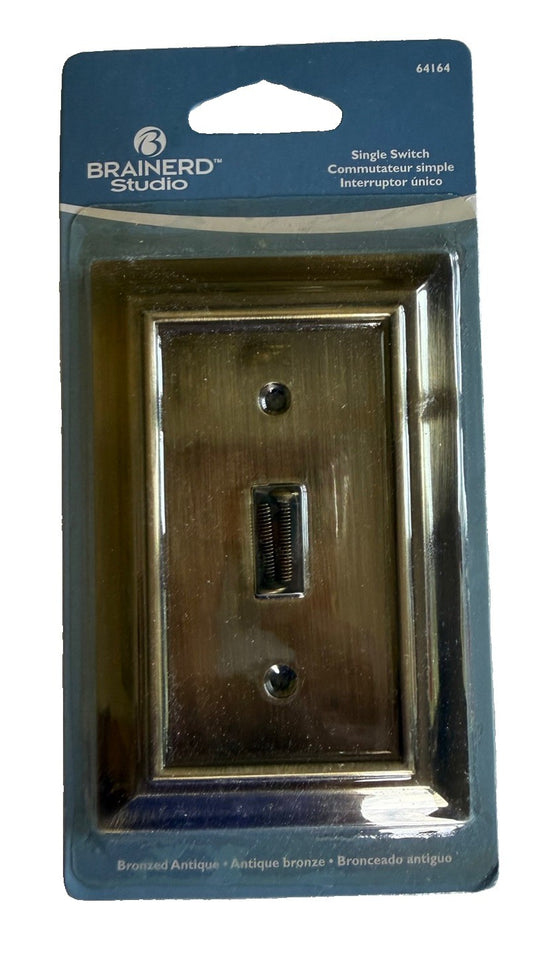 Brainerd Toggle Switch Wall Plate Antique Bronze 1 Gang New Sealed