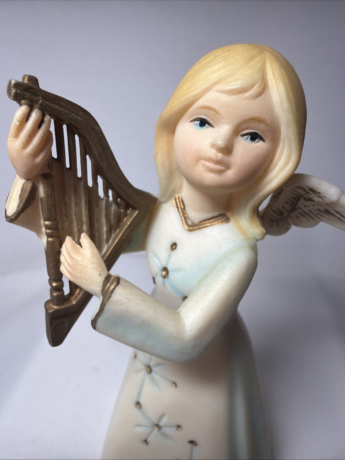 Vintage Christmas Angel Harp ART Plastics Hong Kong
