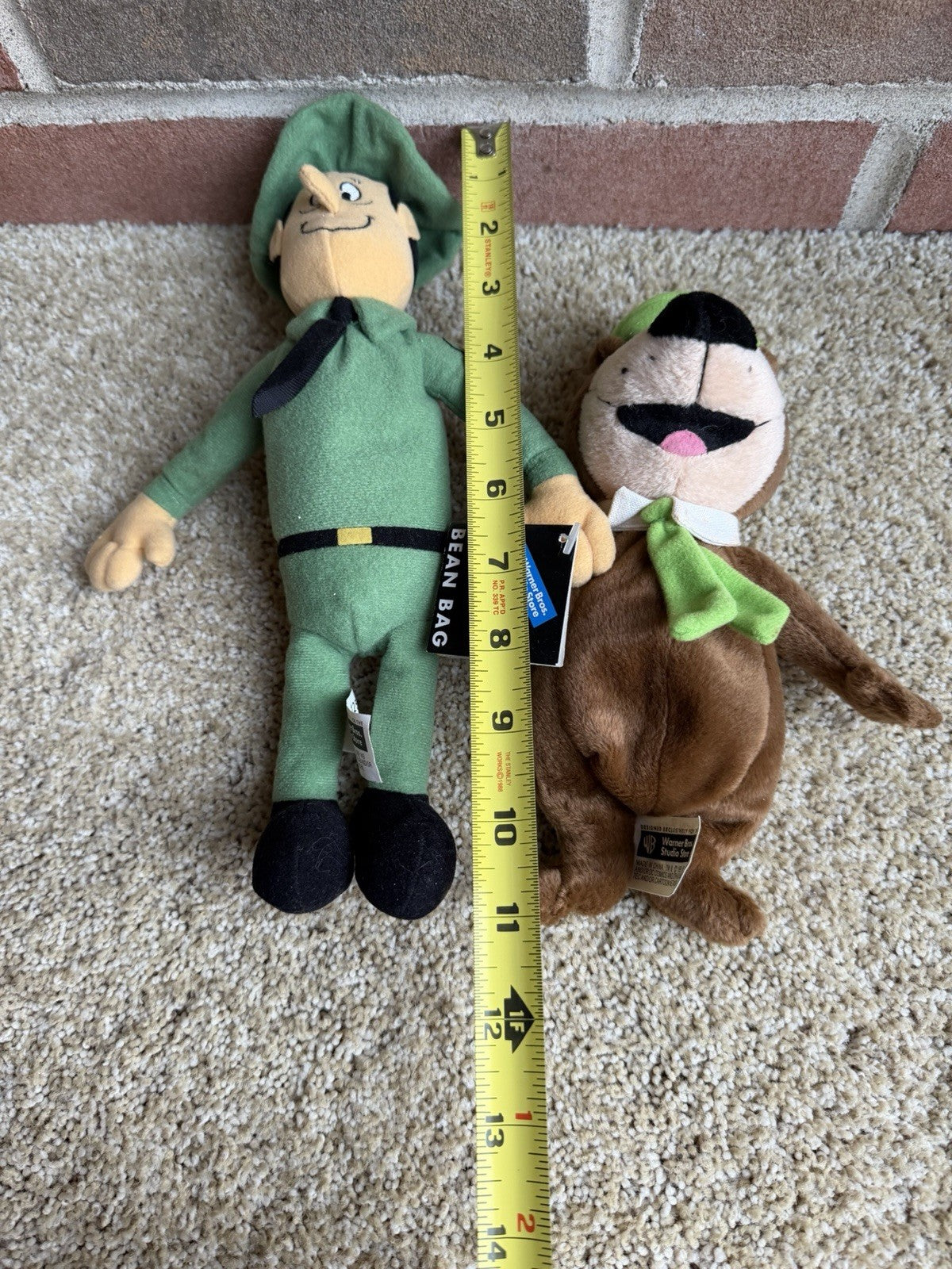 Vintage Hanna Barbera Plush Lot Yogi Bear Huckleberry Hound Ranger