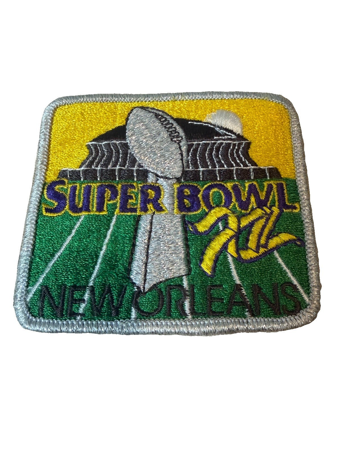 Vintage Super Bowl XXIV New Orleans 1990 Embroidered NFL Football Souvenir Patch