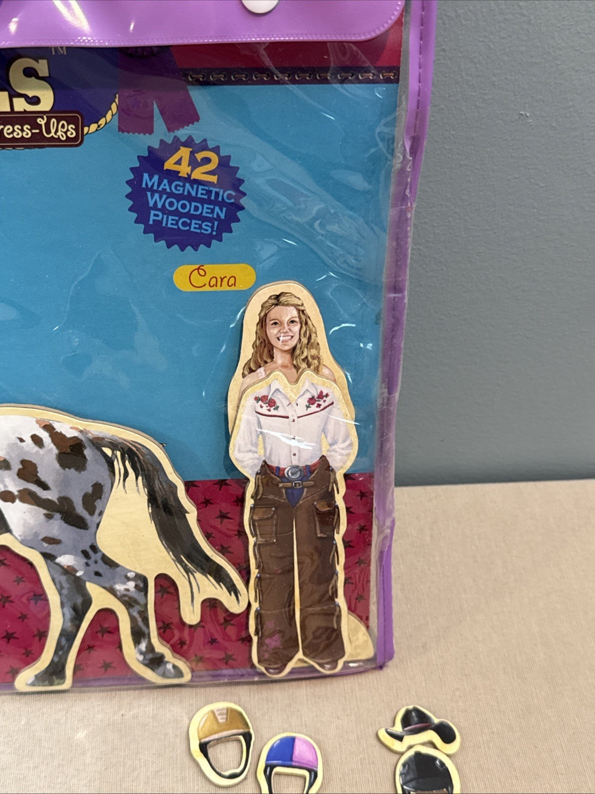 T.S. Shure Stable Pals Magnetic Wooden Dress Up Set 42 Piece Horse Toy