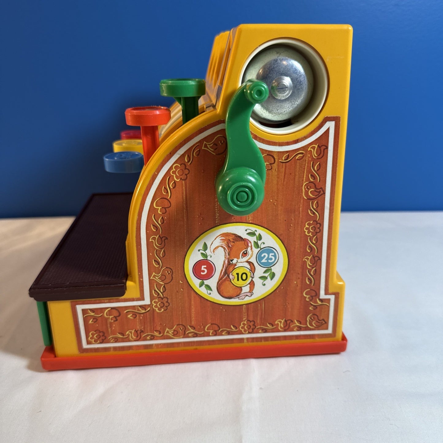 Vintage 1974 Fisher Price Cash Register Complete Coins Money Pretend Play Works