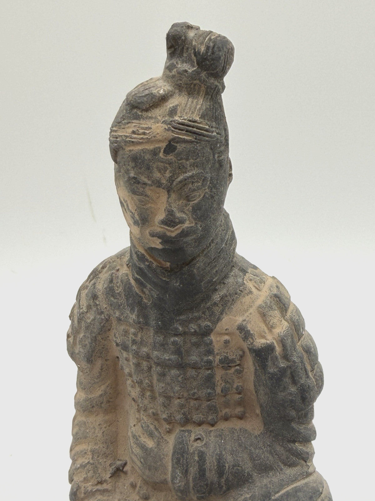 Vintage Chinese Terracotta Kneeling Warrior Soldier Figurine 5"