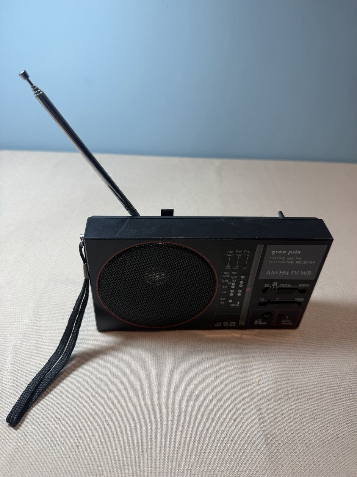 Vintage Gran Prix A303 AM FM TV Weather Band Portable Radio Receiver Working